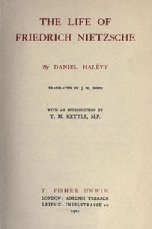 [Gutenberg 53620] • The life of Friedrich Nietzsche